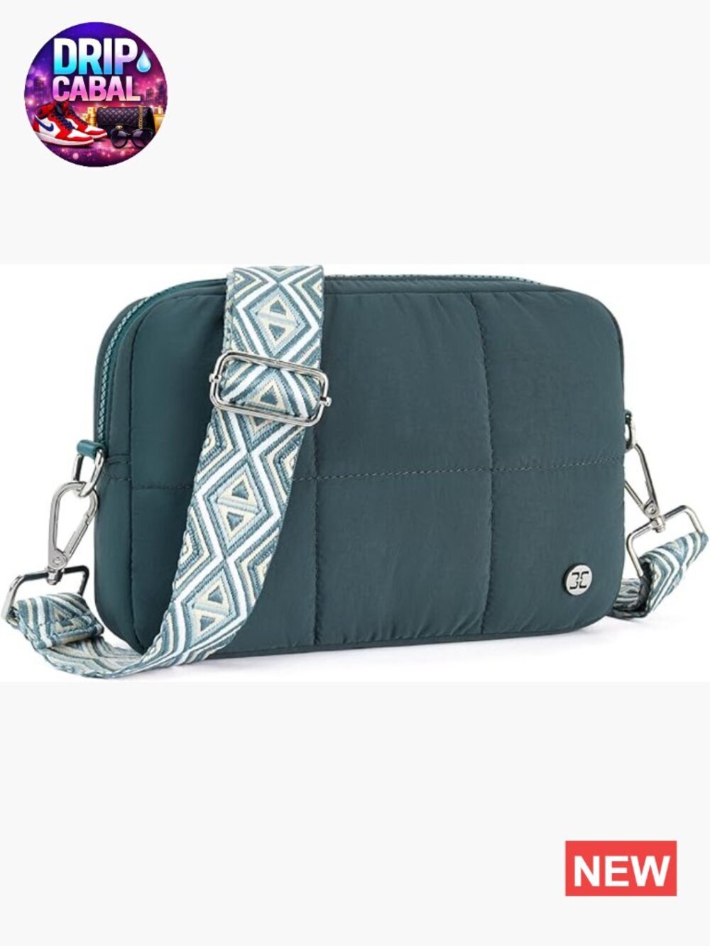 Lightweight Nylon Water-Resistant Crossbody Bag with Adjustable Guitar Strap